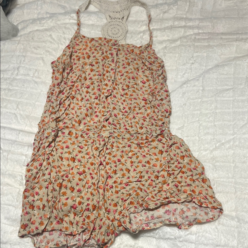 MUDD Romper Floral - Pink and Cream